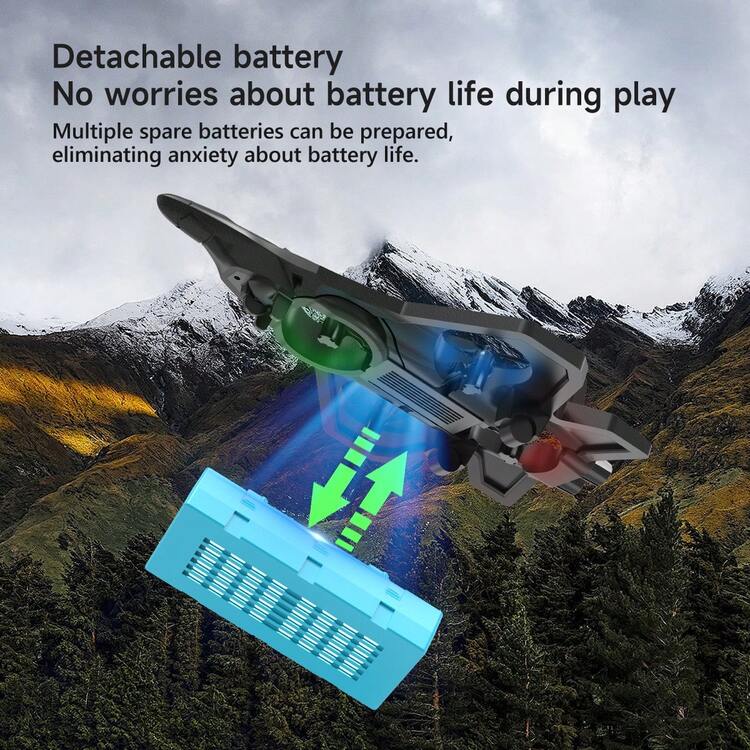 AXNEN L101 Remote Control Drone Toy, Glider/Fighter Plane Toy, Adjustable Speed, Headless Mode, Colorful Lights, Perfect Gift For Halloween And Christmas - Multicolor - View 9