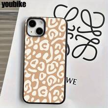 Fundas protectoras con orificios grandes y diseño de leopardo marrón. Compatibles con phone 16 Pro, 16, 15 Pro, 14, 14 Plus, 14 Pro, 13, 13 Pro, 12 Pro y 11/11 Pro. Regalos para cumpleaños y celebraciones. - Blanco - Ver 6