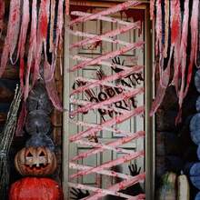 1 szt. 5M/10M/20M/30M/50M Halloween Krwawa Dekoracja Materiałowa, Nadaje Się Na Halloweenowe Imprezy Wewnątrz i Na Zewnątrz, Dekoracja na Halloween, Ogród, Drzewo, Taśma Izolacyjna, Ostrzegawcza, Rekwizyt, Horror. (Kolor jest losowo barwiony, a rzeczywisty otrzymany produkt ma pierwszeństwo) (20M = 2 opakowania po 10M) (30M = 3 opakowania po 10M) (50M = 5 opakowań po 10M) Niezwinięte, Opakowanie w worek OPP - Wielokolorowe - Zobacz 9