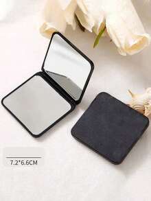1pc Solid Color Double-Sided Folding Compact Makeup Mirror, Small Square Portable Pocket Mirror, Foldable Compact Mini Makeup Mirror, Portable Double-Sided Square Pocket Mirror, Suitable For Students, Girls, Ladies, Travel Gifts, For Cosmetics, Suitable For Travel, Bedroom, Home Use, Mirror,Makeup,Cheap,Room Decor,Vanity,Travel,Bedroom,Makeup Accessories,Mirror,Vanity Mirror,Mini Mirror,Compact Mirror,Mirror Small,Hand Mirror