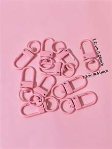 10pcs/30pcs Metal Lobster Claw Clasp, Swivel Keychain Clip Hook, DIY Keychain Craft, Jewelry Making Connector, Random Color - Keychain Claw Buckle - View 4