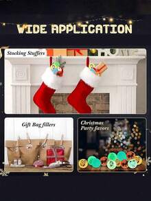 12 Pcs-Christmas Glow Bouncy Balls Glow,Christmas Decoration,In The Dark Bouncing Balls,Rubber Bounce Ball,Bell/Snowman/Santa Claus/Reindeer/Green Dot/Snowflake Pattern,Christmas Ornaments For Tree,Christmas Tree Topper,Bulk Birthday Party Game Gifts Stocking Stuffers Party Favors,Christmas Gifts, Party Decoration Small Presents,Christmas Decoration 2025