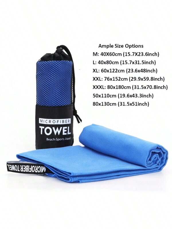 1pcsQuick-Drying Microfiber Sports Towel - Ultra-Light & Portable With Handbag Storage, Multiple Colors Optional, Fast Absorption & Quick Drying, Suitable For Gym, Yoga & Travel | Precision Locked Edges, Durable Rectangular Design. Quick Drying Microfiber Travel Towel, Quick Dry Towel, Camping Towel