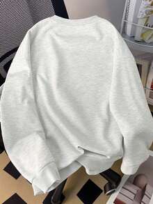 HESSEN Fall And Winter Plus-Size Women Fashion Street Style Daily Oversize Christmas Tree Snowman Pattern Hoodie, Long Sleeve Top Round-Neck Hoodie, Suitable For Party,Women's Sweatshirt,Christmas Gift