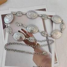 Chain Belts Retro Design Accessories Versatile Dress New Summer Antique High-End Belt - 銀色 - 查看 1
