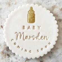 定制文字蛋糕装饰、DIY模具、糖霜蛋糕模板、婚礼翻糖压花工具、名字蛋糕模具、手工饼干/糕点压花印章 - 彩色 - 查看 22