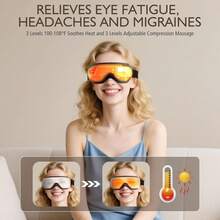 All-In-One Eye Massager With 4 Modes,Airbag Heat Compress And Vibration, Rechargeable And Portable. Relieves Eye Fatigue, Perfect For Home, Car, And Office Use,Great As A Gift - màu đen - Xem 8