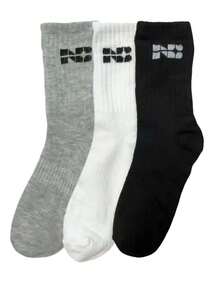 40只/30只/24只装男女通用舒适运动袜，男士长袜适合运动和训练，女士长袜适合休闲和商务穿着，抗菌、柔软、黑白配色、防臭、吸湿排汗、轻便舒适，适合秋冬季节穿着，20只/10只/8只/6只/4只/2只装，秋季 - 彩色 - 查看 6