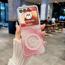 1 pieza Funda plegable magnética para teléfono de mujer, diseño degradado lindo compatible con Galaxy Z Flip7, ligera, delgada, resistente a golpes y caídas, cubierta protectora para smartphone adecuada para Samsung Galaxy Z Flip6, Z Flip5, Moto Razr 60/Razr 60 Ultra/Razr 50/Razr 50 Ultra, excelente para regalos de cumpleaños, graduación y vuelta al colegio - Multicolor - Ver 16