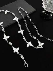 Europäisch-amerikanischer grenzüberschreitender Schmuck, minimalistisch-modische, massive Ketten-Hüftkette, Körperkette, personalisierter Punk-Diamant-besetzter Einzel-Lagengürtel für Frauen