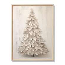 1pc, Canvas Wall Art, Framed Wall Decor, Christmas Art, Vintage White Painting Christmas Tree Mural, Christmas Wall Decor, Holiday Decor, Retro Art, Christmas Tree Ornament, Suitable For Home Decor, Living Room And Bedroom, Holiday Party Decorations, Happy New Year, Ideal Christmas And New Year Gift, Ready To Hang.