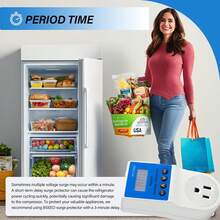regulador de Voltaje Eléctrico para Refrigerador Enchufe de Protección para Refrigerador Protector contra Sobretensiones Electrónico Enchufe 110V - Tipo de Enchufe A USA (110-127V) - Ver 9