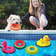 Lepawit Squeaky Dog Toys, Floating Dog Toys For Indoor Or Outward Play, Swim Ring Design Interactive Dog Gifts For Small And Medium Dogs - 2pack