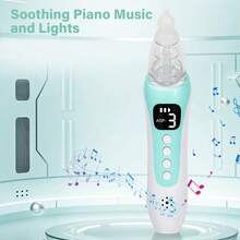 可充电便携式电动吸鼻器，3档吸力可调，带音乐功能，含3个吸嘴，400mAh锂电池 - 白色 - 查看 6