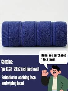 1件/3件套现代简约纯色条纹棉质浴巾 | 超柔软、高吸水性、速干桑拿浴巾、不掉毛、轻便，可选尺寸：34x75厘米浴巾/70x140厘米浴巾/34x34厘米面巾，耐用浴室必备品，情侣礼物 - 多色 - 查看 12