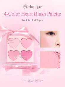 Dasique 4-Color Matte Blush Palette, High Color Payoff, Long-Lasting, Natural Glow, Lightweight & Breathable, Vegan Formula, Fashionable Makeup Brand, Christmas Holiday Essential - #14 Trái tim tình yêu - Xem 10