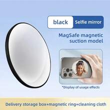 Magnetic Selfie Mirror MagSafe Magnetic Phone Rear Selfie High-Definition Vlog Mirror Camera Auxiliary Camera Convex Mirror Compatible With IPhone And Android Photography Accessories