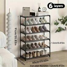 1 pièce Étagère à chaussures multi-niveaux simple, étagère de rangement durable pour chaussures, conteneur de rangement de chaussures à assemblage facile, rangement et organisation domestique pour l'entrée, le couloir, la chambre, le salon, la maison, le dortoir, 2-7 niveaux, Noël, Hiver