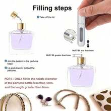 5ml Refillable Perfume Atomizer Spray Bottle, Single Pack, Shiny Pink Fragrance Bottle Sprayer Pump Storage Container For Travel, Living Room, Bedroom, Bathroom Home Decor, Wedding, Party, Birthday, Men's Gift, Mom Dad Friend, New Year, Accessory, Fun Gift - Nhiều màu - Xem 5