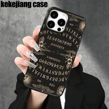 Fundas y carcasas protectoras para teléfono con estampado de letras negras y orificios grandes. Compatibles con phone 16 Pro Max, 16, 15 Pro, 14, 14 Plus/14 Pro Max, 13, 13 Pro, 12 Pro, 11/11 Pro. Regalos para cumpleaños y festividades - Blanco - Ver 3