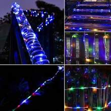 1pc 50/100/200/300 LED Solar Tube Light, Waterproof Commercial Street Lamp With 8 Lighting Modes, Outdoor Waterproof Garden Tree Light, Patio Lawn Wedding Valentine's Day Decorative Light. Fall Decor Christmas Decor House Decor Outdoor Decor