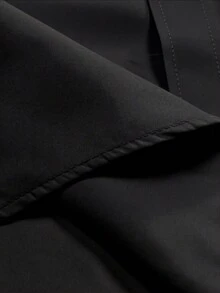Kemeja Pria Lengan Panjang Warna Polos Kasual Kancing Depan, Pakaian Formal, Musim Gugur - Hitam - View 4