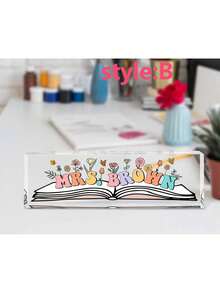 Personalized Teacher Office Desk Nameplate, Teacher Acrylic Decor, Teacher Office Desk Plaque, Teacher Gift, Teacher Acrylic Plaque, Back To School Season, Acrylic Plaque, Holiday Calendar - Teacher Card Brick Type C - View 16