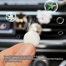 10pcs Car Air Vent Clip Fragrance Refill Solid Aromatherapy Scent Pads, Air Freshener Set, Creates Long-Lasting Pleasant Ambiance, Effectively Eliminates Odors, Improves Air Quality, Easy To Replace Scent Pads - White - View 8