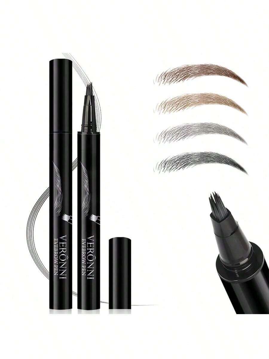 1PC Waterproof Liquid Eyebrow Tint With Brush, Smudge-Proof Liquid Eyebrow Pencil For Precise, Natural-Looking Brows, Long-Lasting, Smooth Application For Natural Wild Brow Look, Suitable For All Skin Types