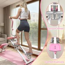 2 In 1 Stair Stepper & Ab Workout Machine - Multi-Function Trainer-Upgrade High-Efficiency Stairmaster & Ab Trainer Machine Full-Body Exercise Equipment For Home Gym Exercise - Hồng - Xem 3