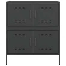Sideboard Black 68x39x79 Cm Steel - Black - View 7