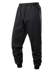 2 件套青少年男童新款运动休闲连帽衫套装，秋冬羊毛连帽衫 + 运动裤，时尚百搭保暖休闲装 - 黑色 - 查看 6