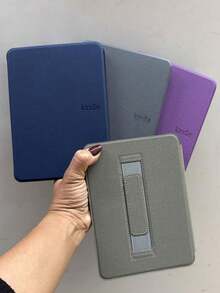 Textured Magnetic Protective Case With Strap For Kindle Paperwhite 12th Generation 7" - Bụi hồng - Xem 2