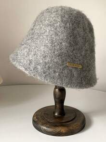 1 chiếc Mũ xô len nỉ trơn màu thường ngày dành cho nữ, Mũ xô đan đa năng, Thích hợp để đội hàng ngày, Quà tặng ấm áp mùa đông - Nhiều màu - Xem 6