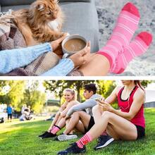Breast Cancer Awareness Socks Bulk Soft Pink Ribbon Breast Cancer Gifts Women Sport Cheer Accessories - 12 - 查看 6