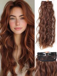 Women Water Wave Hair Extensions Clip 10inch/14inch Clip In Hair Extensions Natural Invisible Hair Piece Suitable Thinning Hair Increase Hair Volume - Multicolor - View 18