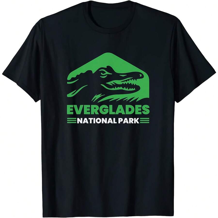 Everglades National Park Alligator Classic T-Shirt Size M To 4XL - 黑色8 - 查看 1