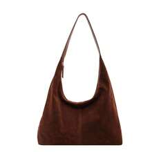 Luxury Brown Suede Hobo Bag – Premium Quality Handheld Tote With Spacious Interior, Perfect For Business Meetings, Weekend Getaways & Daily Elegance, Autumn/Winter Fashion Statement
