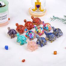 1 件天然水晶石龟雕像灵气石龟雕像护身符风水雕塑适用于家居办公室装饰圣诞礼物 - 海龜 - 查看 7