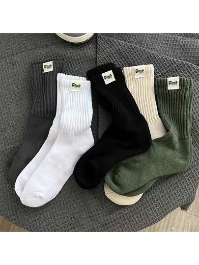 1 Paar Winter Warm Dicke Sport Knöchelsocken für Herren, Marken Frottee Boden Dicke Linie Herbst/Winter Lange Socken, Japanische Dicke Linie Lange Socken, Unisex Einfarbig Vielseitige Paar Socken, Knöchelsocken, Schlupfsocken