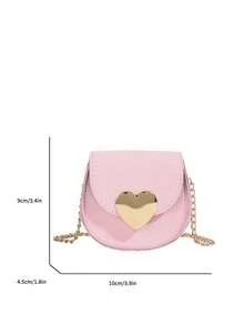 Fashionable Heart-Shaped Crossbody Coin Purse For Girls - A - View 2