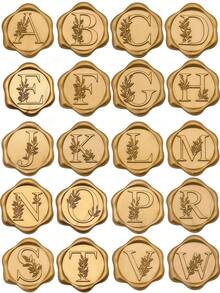 30/50pcs Letter Wax Seal Stickers, Gold Foil Self-Adhesive Wax Seal Stickers, Envelope Sealing Stickers, Gold Foil Stickers, Suitable For Thanksgiving Cards/Gift Wrapping/Wedding Engagement Party Invitations, Birthday Parties, Christmas And Other Occasions. - Bronze - View 12