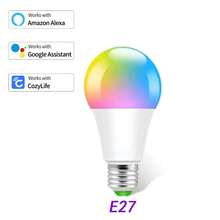 9W LED Smart Bulb, Voice Control, RGB Lighting/Adjustable White Light 2700K-6500K, APP Timer On/Off, Universal Home LED Bulb 850LM