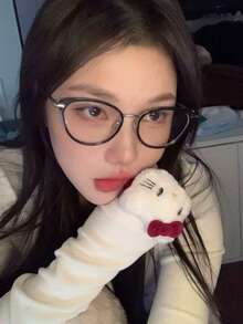 1 Kính mắt mèo phong cách retro vui tươi dành cho nữ - Màu đen cổ điển - Xem 5