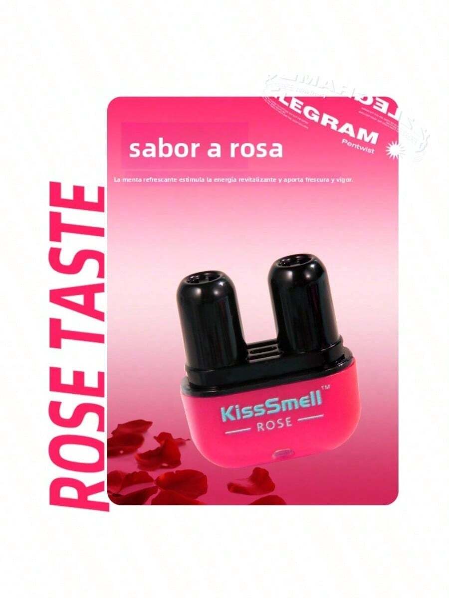 El bastoncillo nasal de doble orificio ofrece un bálsamo de perfume sólido que proporciona frescura duradera y un aroma natural, ideal para mantenerse alerta mientras trabaja o conduce, perfecto para salidas y fácil de transportar. - rosa - Ver 1