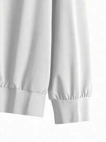 男士运动健身极简印花两件套，秋冬季，男士白色拉链连帽衫+紧身裤，公牛图案运动服套装，适合健身房和日常穿着 - 黑與白 - 查看 5