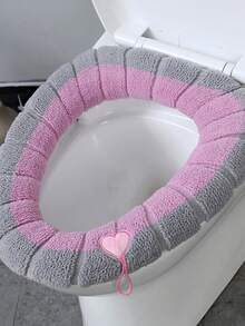 1件/2件/4件加厚马桶套，可拆卸马桶垫，针织保暖通用马桶套，可洗马桶垫，冬季柔软马桶套，马桶配件
