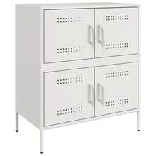 Sideboard White 68x39x79 Cm Steel - White - View 3