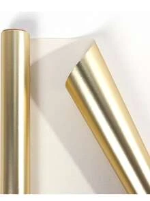 1 Roll Matte Metal Wrapping Paper, Christmas Matte Wrapping Paper Rolls, Gold, Green And Red, Gift Wrapping Paper, Perfectly Suitable For Weddings, Valentine's Day, Birthdays, Christmas, DIY Bouquets, Metallic Texture Christmas Gift Wrapping Paper, DIY Christmas Element Decorative Paper For Accessories, Solid Color Patterns, Matte Wrapping Paper, Halloween, Thanksgiving Decoration, Autumn, Winter