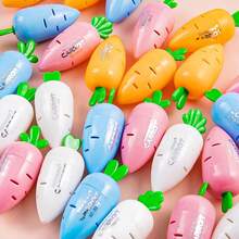 1pc/4pcs Carrot Shaped Single Hole Pencil Sharpener, Cute Carrot Design Manual Pencil Sharpener, Random Color And Style, Cartoon Style Handheld Pencil Sharpener, Suitable For School And Office Use, For Pencils And Cosmetic Pencils, Compact Pencil Sharpener For Students, Desktop Decor Portable Pencil Trimmer, Children's Learning Supplies Prize, Favorite Reward Gift For Boys, Girls, School Supplies